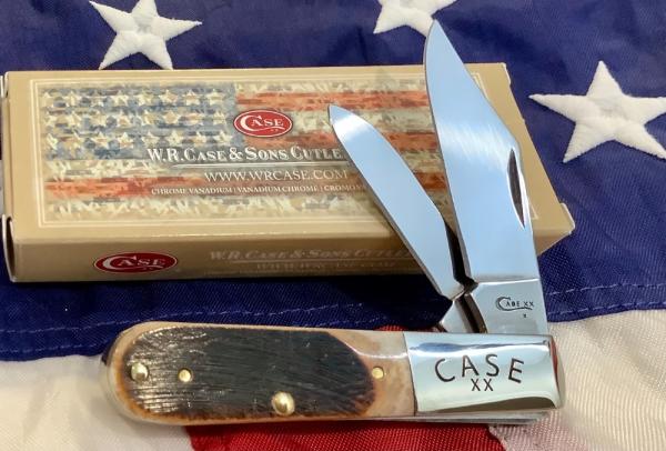 Case xx 2019 Barlow (MDL# 62009 1/2 CV) w/ Sweet Sawcut Brown Bone Handles -NOS in Orig box Case xx 2019 Barlow (MDL# 62009 1/2 CV) w/ Sweet Sawcut Brown Bone Handles -NOS in Orig box