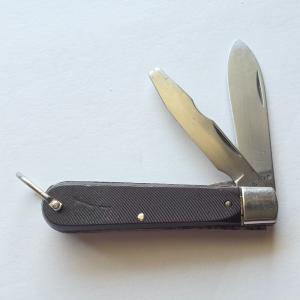 Vintage Jensen Tools USA Electricians Pocket Knife 2-Blade Wire Stripper Screwdriver