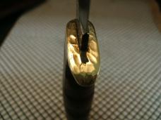 SCHRADE 498 VINTAGE USA MADE 49'R GOLD RUSH CUSTOM "BENCH MADE" FIXED BLADE HUNTING KNIFE & SHEATH 