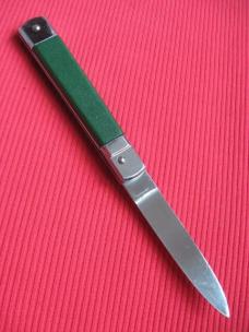 Vintage Korea Super-Stiletto Leverlock Switchblade Knife - Green!