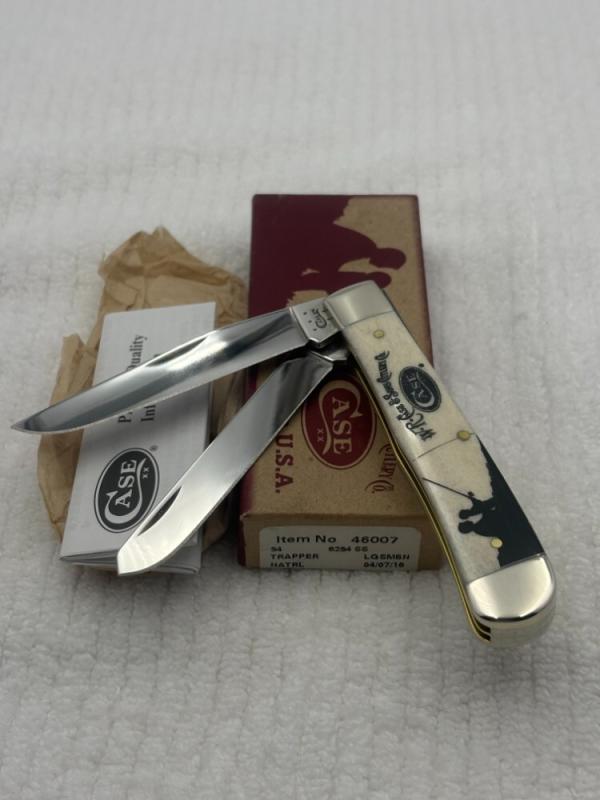 Case XX USA 5 Dot 2015 6254 SS Large 2 Blade Trapper Pocket Knife Case XX USA 5 Dot 2015 6254 SS Large 2 Blade Trapper Pocket Knife