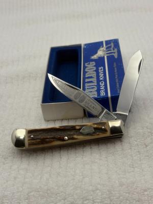 Bulldog Brand Hammer Forged In Solingen Germany 2 Blade Trapper Pocket Knife