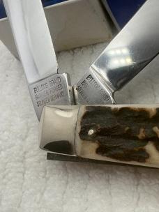 Bulldog Brand Hammer Forged In Solingen Germany 2 Blade Trapper Pocket Knife