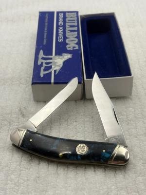 Bulldog Brand Knives 1996 USA 2 Blade Sowbelly Style Stockman Pocket Knife