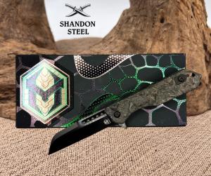 Heretic Knives Jinn Glow Carbon Fiber Folding MagnaCut Pocket Knife 2136AGLOCF