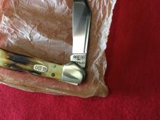 Case Copperlock , 3 Dot ( 1997 ) Burnt Stag, New,Never Carried or Sharpened