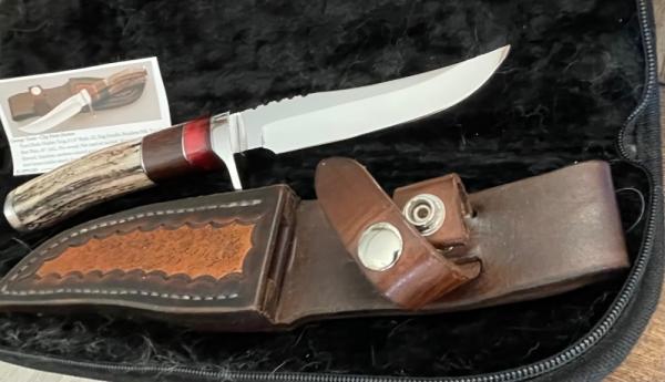 George Trout 1/1 custom Stag Clip point hunter George Trout 1/1 custom Stag Clip point hunter