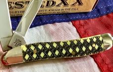 2011 Case xx Peanut (Mdl# 3220) w/ Yellow Handles +Art work. NOS limited run
