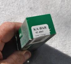 KA-BAR 1092 USA Made Box Yellow Delrin 3 Blade Serpentine 3 1/8" Closed Wrong Box