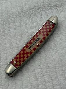 Kutmaster Utica NY USA Vintage Purina 3 Blade Stockman Pocket Knife (128)