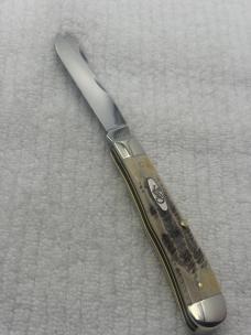 Case XX USA 2008 2 Dot 6.5254 SS 2 Blade Trapper Slip Joint Pocket Knife (149)