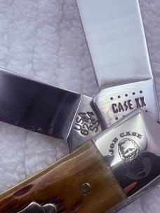 Case XX USA 2020 10 Dot 6254 SS 2 Blade Trapper Slip Joint Pocket Knife (151)