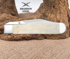 Case XX USA 11027 Natural Bone Smooth Cheetah Cub Swing Guard Pocket Knife NIB