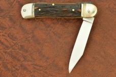 HUBERTUS SOLINGEN GERMANY SMALL STAG AUTOMATIC AUTO KNIFE (35997) 
