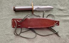 Older Randall Made Knife Model 18-5 1/2” Attack Survival Knife JRB Sheath
