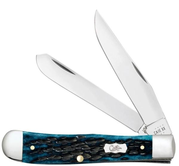 Case 51850 Pocket Worn Peach Seed Jig Mediterranean Blue Bone Trapper Case 51850 Pocket Worn Peach Seed Jig Mediterranean Blue Bone Trapper