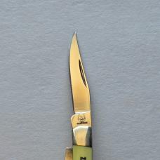 Rough Rider Tiny Trapper Pocket Knife Alaska Bear Scrimshaw Yellow Synthetic 440