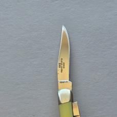 Rough Rider Tiny Trapper Pocket Knife Alaska Bear Scrimshaw Yellow Synthetic 440