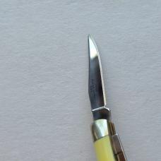 Rough Rider Tiny Trapper Pocket Knife Alaska Bear Scrimshaw Yellow Synthetic 440