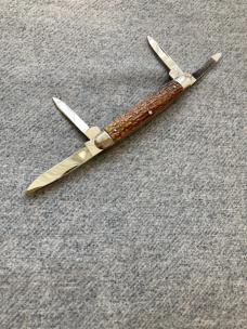 RARE EXHIBITION QUALITY WESTER BROTHERS CUTLERY CO., 4-Blade, STAG, Senator's Pen Knife