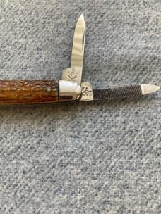 RARE EXHIBITION QUALITY WESTER BROTHERS CUTLERY CO., 4-Blade, STAG, Senator's Pen Knife