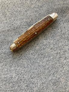 RARE EXHIBITION QUALITY WESTER BROTHERS CUTLERY CO., 4-Blade, STAG, Senator's Pen Knife