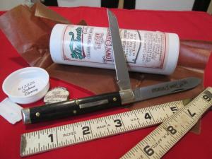 NEW GEC TIDIOUTE The New Town Physician 412226 Gabon Ebony 2 Blade Pocket Knife 