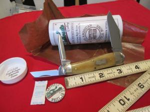 NEW GEC TIDIOUTE GEPPETTO Whittler 571326 Sandstone Smooth Bone 3 Blade Knife