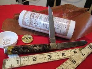 NEW GEC Northfield UN-V-LD 412226 Antique Yellow Jigged Bone 2 Blade Knife