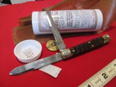 NEW GEC Northfield UN-V-LD 412226 Antique Yellow Jigged Bone 2 Blade Knife