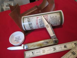 NEW GEC Northfield DLT Trading 661225 Smooth appaloosa Bone 2 Blade Knife 