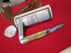 NEW GEC Northfield DLT Trading 661225 Smooth appaloosa Bone 2 Blade Knife 