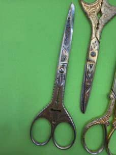 Four Pairs of Vintage Toledo Decorated Scissors