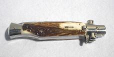 AGA CAMPOLIN MINT "BLACK WIDOW" 11 INCH GENUINE STAG 5MM BLADE MANIAGO ITALY -  IN ORIGINAL BOX
