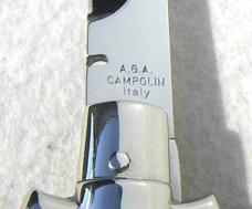 AGA CAMPOLIN MINT "BLACK WIDOW" 11 INCH GENUINE STAG 5MM BLADE MANIAGO ITALY -  IN ORIGINAL BOX