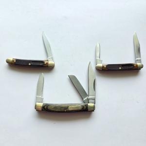 Lot of 3 Modern Schrade Old Timer Pocket Knives EDC User Lot 104OT 18OT Stockman