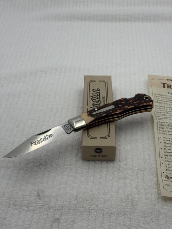 Remington 1990 Tracker Bullet Knife R#1306 Vintage New In Box Excellent