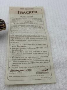 Remington 1990 Tracker Bullet Knife R#1306 Vintage New In Box Excellent