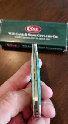 2003 Case Mini-Copperlock Jade Bone 01178