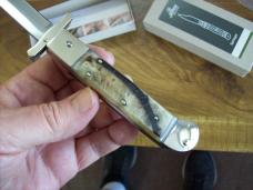 Hubertus The Guardian Knife Solingen, Germany Very Rare Big Horn Edition Swing Guard UNUSED W/Box