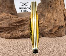 Frost Cutlery SnapOn Trapper Stag Handles SS 4.25" Closed Pocket Knife (10)