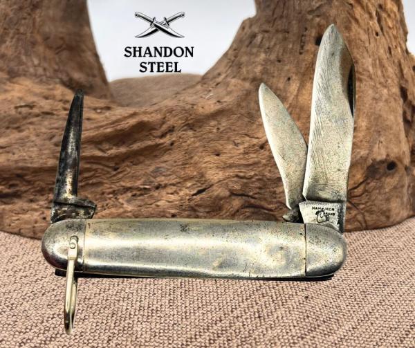 HAMMER BRAND USA 3 BLADE CARBON STEEL EQUAL END FOLDING POCKET KNIFE (88) HAMMER BRAND USA 3 BLADE CARBON STEEL EQUAL END FOLDING POCKET KNIFE (88)