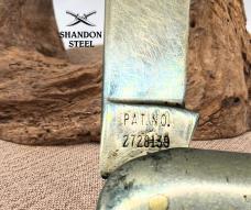Queen #60 Barlow 1 Blade Winterbottom Bone Handles Aluminum Frame Knife (161)