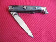 Vintage Italian INDIANA 8" Slant Bolster HORN Switchblade Knife - NOS