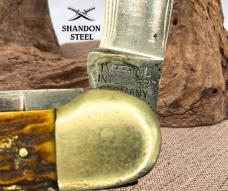 IMPERIAL INTL CORP GERMANY EQUAL END STOCKMAN POCKET KNIFE POCKET STAG (165)