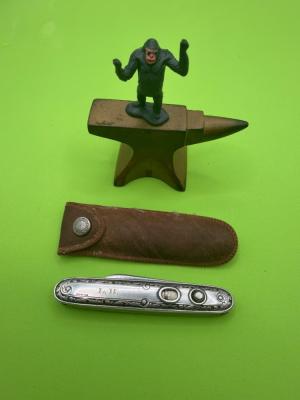 Excellent Large Size Sterling Silver Schrade Walden Double
