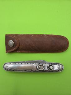 Excellent Large Size Sterling Silver Schrade Walden Double