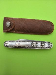 Excellent Large Size Sterling Silver Schrade Walden Double