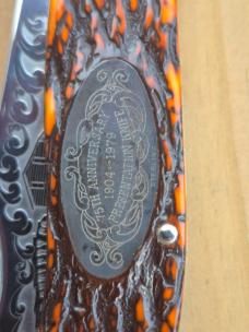 5 5/8" Schrade+ USA 275 Stagalon Folding Hunter Knife