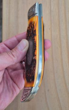 5 5/8" Schrade+ USA 275 Stagalon Folding Hunter Knife